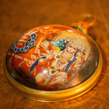 Load image into Gallery viewer, Sidh Shri Panchmukhi Hanuman Yantra Glass Brass Hanging