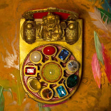 Load image into Gallery viewer, Shri Dhan Varsha Brass Kuber Yantra Chowki