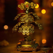 Load image into Gallery viewer, Feng Shui Lucky Bonsai Money Coin Tree with Light for Prosperity