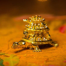 Load image into Gallery viewer, Feng Shui Three-tiered Tortoise Statue for Good Luck