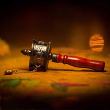 Load image into Gallery viewer, Decorative Handheld Tibetan Buddhist Prayer Wheel Showpiece
