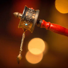 Load image into Gallery viewer, Decorative Handheld Tibetan Buddhist Prayer Wheel Showpiece