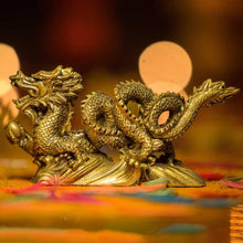 Load image into Gallery viewer, Feng Shui Golden Dragon Grasping Ball for Power and Success
