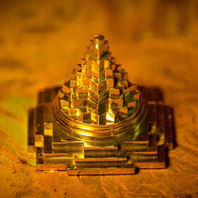 Load image into Gallery viewer, Brass Shri Meru Yantra for Prosperity and Success