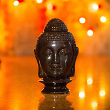 Load image into Gallery viewer, Shining Black Ceramic Buddha Head Aroma Diffuser