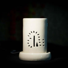 Load image into Gallery viewer, Elegant Off-White Handmade Ceramic Cylindrical Aroma Diffuser