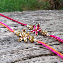 Load image into Gallery viewer, Elegant Floral Rakhi Set of 2