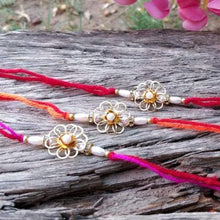 Load image into Gallery viewer, Send Set of 3 Flower shaped Rakhi Online