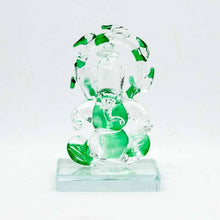 Load image into Gallery viewer, Stunning Ganesh Glass Idol in Transparent White and Green