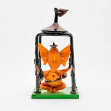 Load image into Gallery viewer, Bal Ganesh Orange Glass Idol in Temple