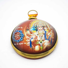 Load image into Gallery viewer, Sidh Shri Panchmukhi Hanuman Yantra Glass Brass Hanging
