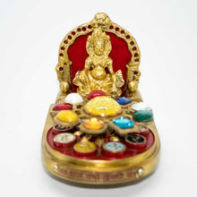 Load image into Gallery viewer, Shri Dhan Varsha Brass Kuber Yantra Chowki
