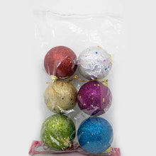 Load image into Gallery viewer, Multicolour Glittered Christmas Tree Hanging Balls