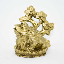 Load image into Gallery viewer, Feng Shui Clay Frog on Coin Wealth Money Tree For Prosperity and Good Luck