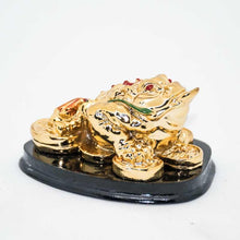 Load image into Gallery viewer, Feng Shui Three Legged Golden Frog for Money and Good Luck
