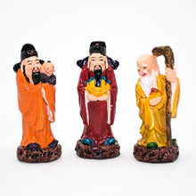 Load image into Gallery viewer, Colourful Feng Shui Fuk Luk Sau Clay Statue
