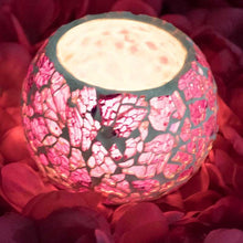 Load image into Gallery viewer, Purple Crackled Matki Candle Holder