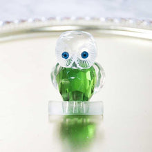 Load image into Gallery viewer, Green Crystal Owl Figurine Paperweight Table Centerpiece Home Décor