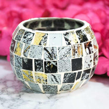 Load image into Gallery viewer, Elegant Glass Candle Tea-light Holder with Abstract Art