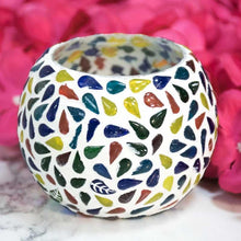 Load image into Gallery viewer, Mosaic Glass Tea-light Candle Holder with Tear Drop Pattern