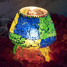 Load image into Gallery viewer, Multi-Hued Crackled Glass Table Lamp
