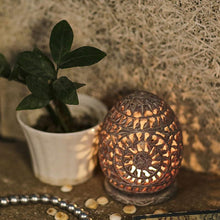 Load image into Gallery viewer, Leafy Mural Lattice Work Candle T-light Holder in Oval Shape