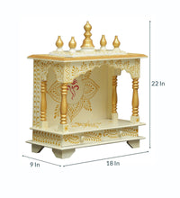Load image into Gallery viewer, White & Gold Rajasthani Pooja Mandir