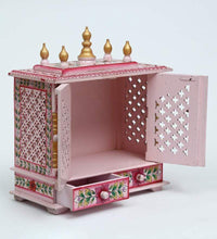 Load image into Gallery viewer, Pink Sheesham Wood Puja Mandir