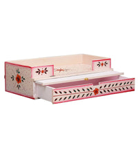Load image into Gallery viewer, Pink Wooden Pooja Mandir Shelf/Chowki