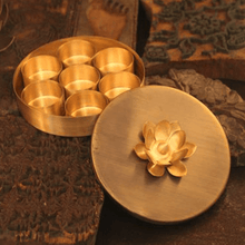 Load image into Gallery viewer, Elite Handcrafted Brass Pooja Lotus Samagridaan