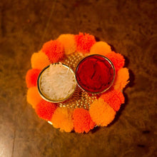 Load image into Gallery viewer, Gorgeous Pom Pom Akshat Roli Platter

