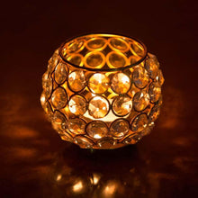 Load image into Gallery viewer, Crystal Embellished Diya With LED Light
