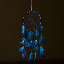 Load image into Gallery viewer, Handmade Blue Feathers Dreamcatcher

