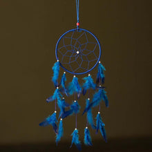 Load image into Gallery viewer, Handmade Blue Feathers Dreamcatcher
