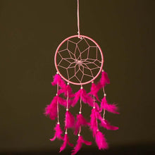 Load image into Gallery viewer, Handmade Pink Feathers Dreamcatcher
