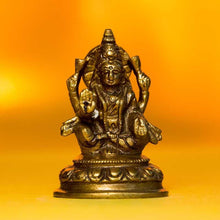 Load image into Gallery viewer, Beautiful Laxmi Ganesh on Lotus Brass Idol for Décor
