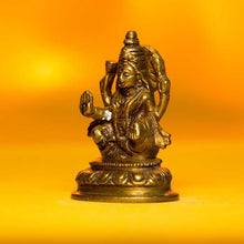 Load image into Gallery viewer, Beautiful Laxmi Ganesh on Lotus Brass Idol for Décor
