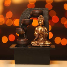 Load image into Gallery viewer, Captivating Lord Buddha Indoor Water Fountain with Four Ancient Vessels
