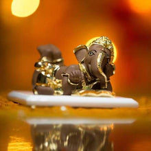 Load image into Gallery viewer, Unique Clay Bal Ganesha Showpiece on Marble Base
