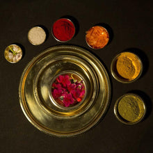 Load image into Gallery viewer, Traditional Brass Pooja Thali (Set of 9)
