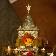 Load image into Gallery viewer, Beautiful Handcrafted Traditional Brass Sheet Temple
