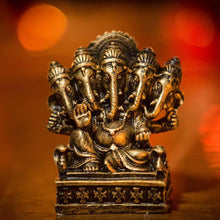 Load image into Gallery viewer, Antique Panchmukhi Ganesha T-Light Holder Showpiece
