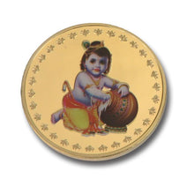 Load image into Gallery viewer, 24K Gold Foil Bal Gopal Coin
