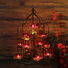 Load image into Gallery viewer, Beautiful Bird Cage Lotus Diya Holder
