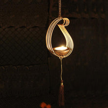 Load image into Gallery viewer, Gorgeous Golden Paisley Hanging Tlight Holder
