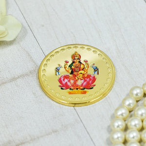 24K Gold Foil Laxmi Coin