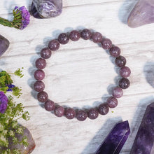Load image into Gallery viewer, Lepidolite Crystal Healing Bracelet⎮Stress, Anxiety &amp; Self-Esteem
