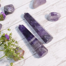 Load image into Gallery viewer, Amethyst Tower/Pencil (Set of 2)⎮Spirituality &amp; Protection

