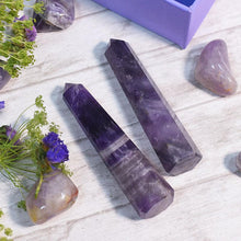 Load image into Gallery viewer, Amethyst Tower/Pencil (Set of 2)⎮Spirituality &amp; Protection
