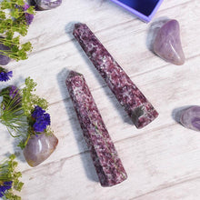 Load image into Gallery viewer, Lepidolite Crystal HealingTower/Pencil (Set of 2)
